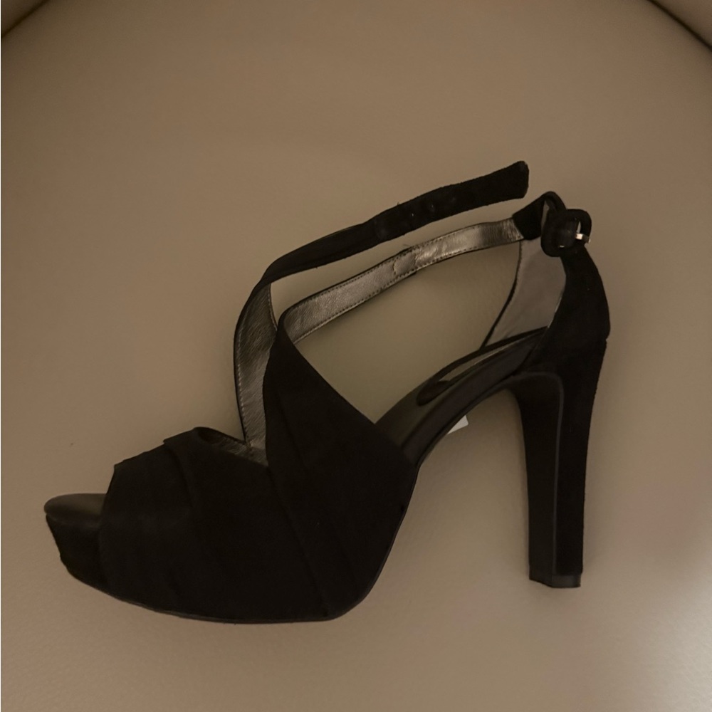 Banana Republic Black Heels with Ankle Strap - Picture 2 of 3